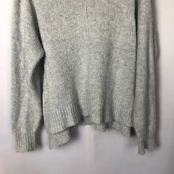 Free Press Light Gray Knit Mock Neck Pullover Sweater S - Picture 4 of 6